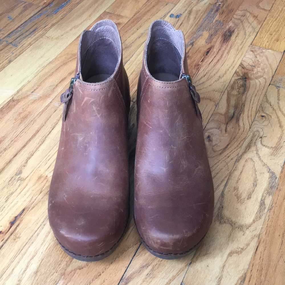 Dansko Maria Leather Clog Ankle Bootie